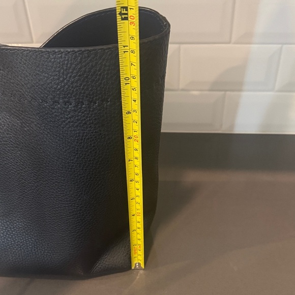 Tory Burch Black Pebbled Leather Tote - Picture 9 of 16